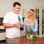 Handmade Stained Glass Delphinium Sunctcher Plant Stake July Birth Flower Gift for Mom