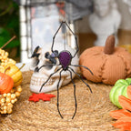 Stained Glass Halloween Suncatcher Set: Bat, Spider & Vampire Window Decor