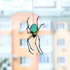 Spider Web Suncatcher Stained Glass: Halloween Indoor Decor & Halloween Gift