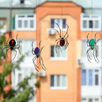 Spider Web Suncatcher Stained Glass: Halloween Indoor Decor & Halloween Gift