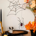 Spider Web Suncatcher Stained Glass: Halloween Indoor Decor & Halloween Gift