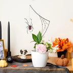 Spider Web Suncatcher Stained Glass: Halloween Indoor Decor & Halloween Gift