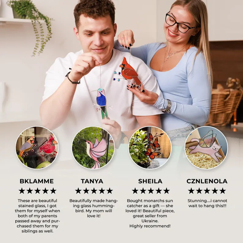 Hummingbird Plant Stake