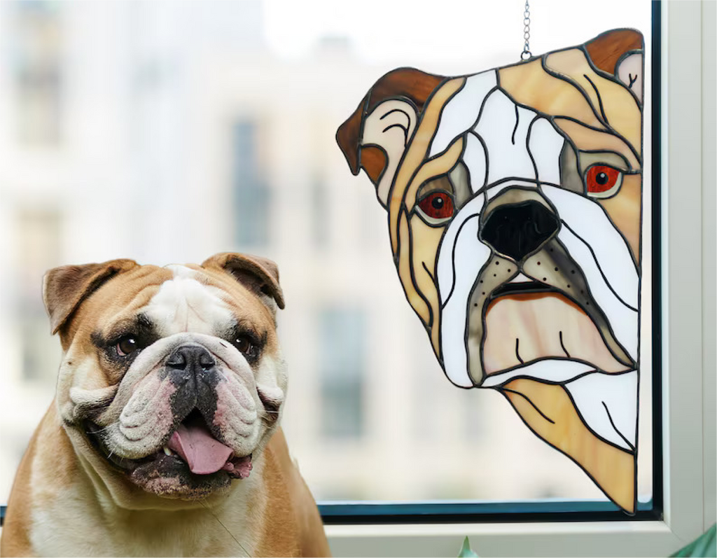 English Bulldog Suncatcher