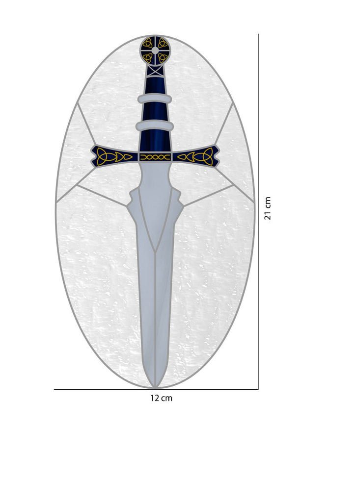 Stained glass knife suncatcher (sample)

