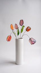 Stained Glass Tulip Flower Bouquet