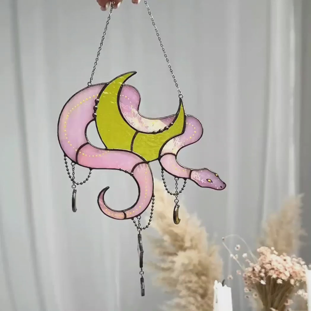 Wooden Snake Suncatcher