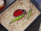 Stained Glass Ladybug Suncatcher