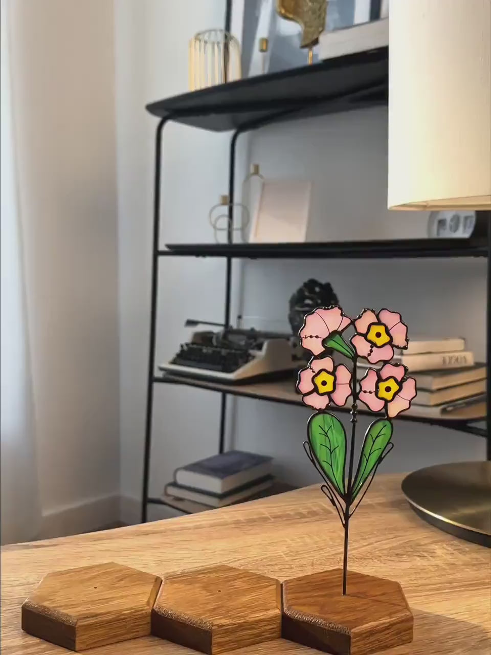 Personalized Stained Glass Daffodil Plant Stake Suncatcher March Birth Flower Best Gifts for Mom Birthday