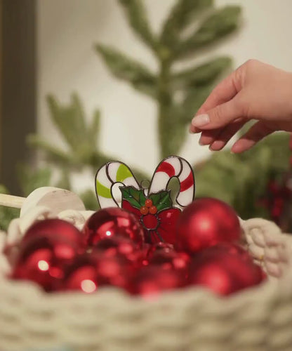 Christmas Candy Cane Ornament – Sweet Tradition in Stained Glass