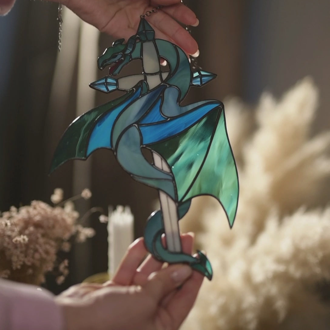 Blue Dragon Suncatcher