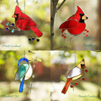 Red Cardinal Stained Glass Suncatcher