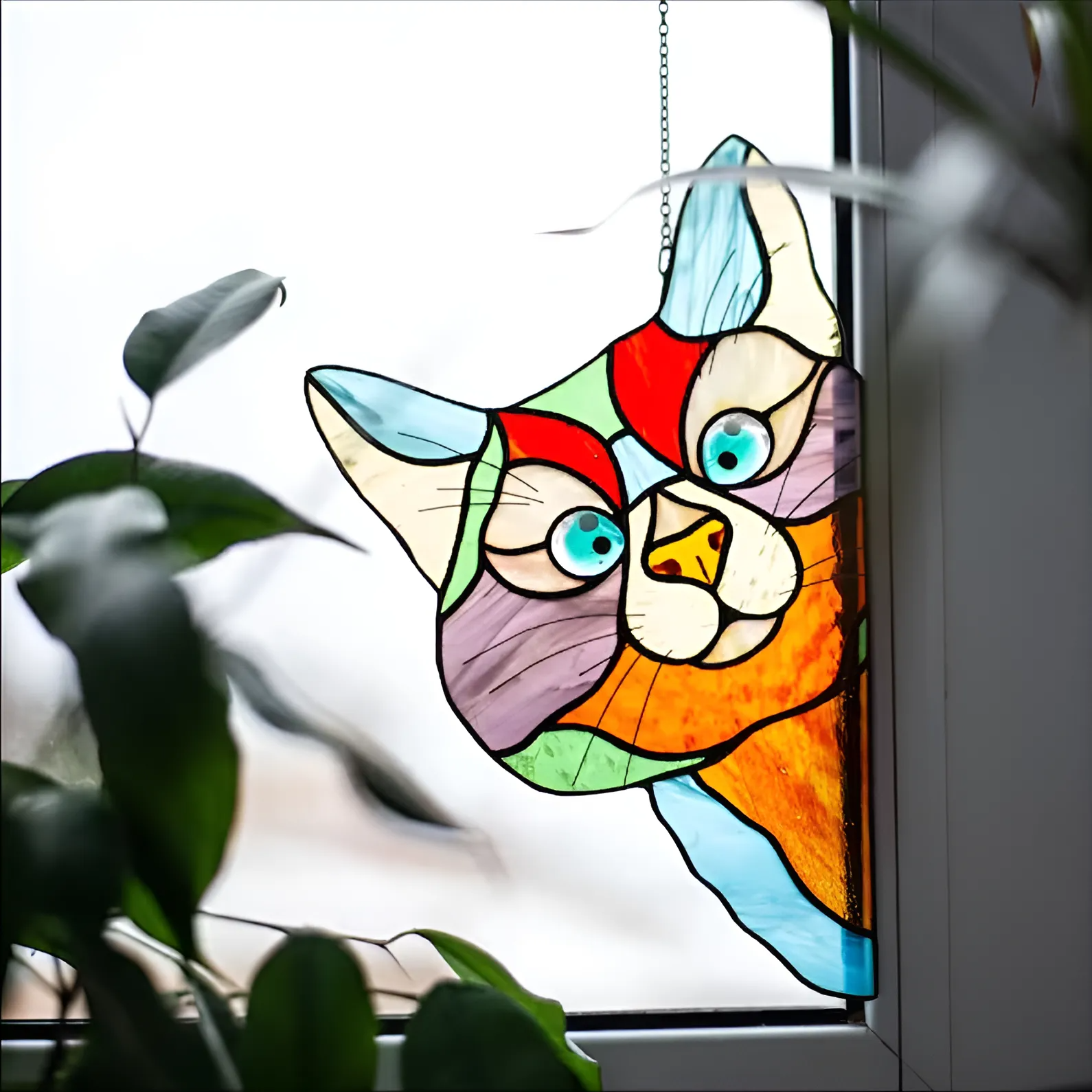 Peeking Cat Suncatcher