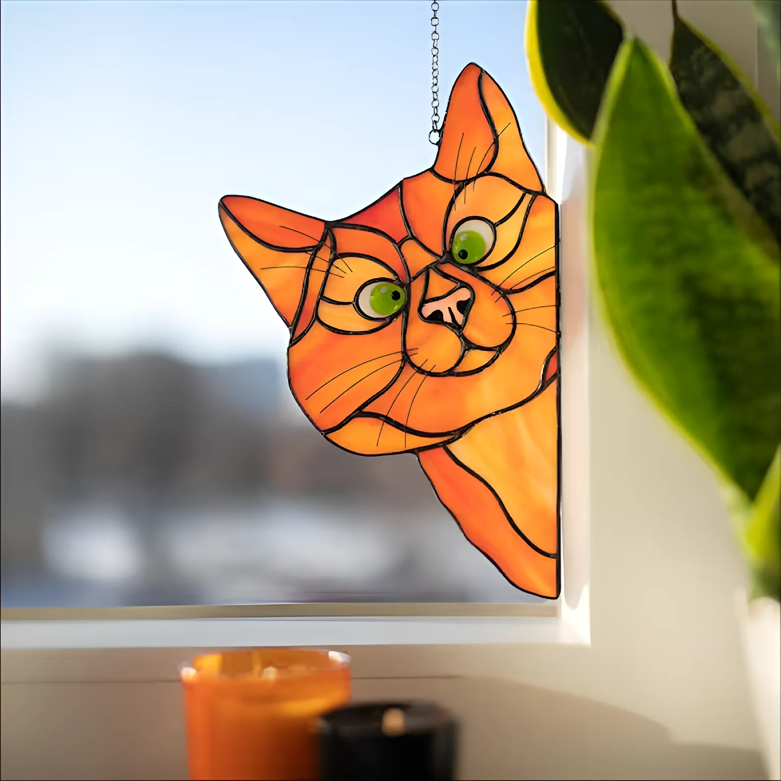 Peeking Cat Suncatcher