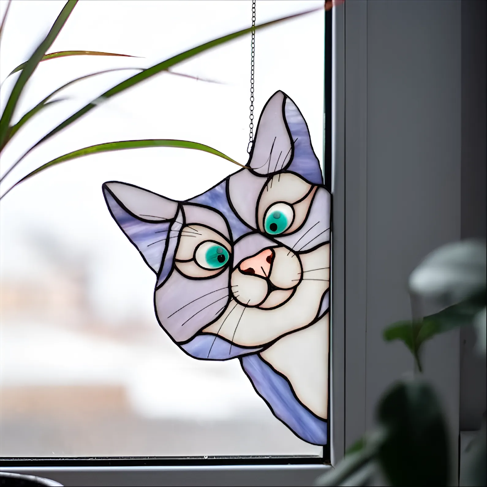 Peeking Cat Suncatcher