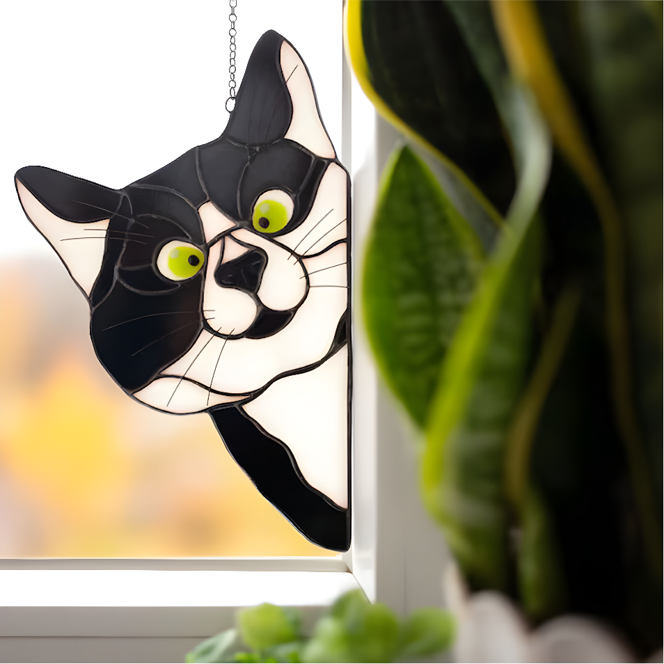 Peeking Cat Suncatcher