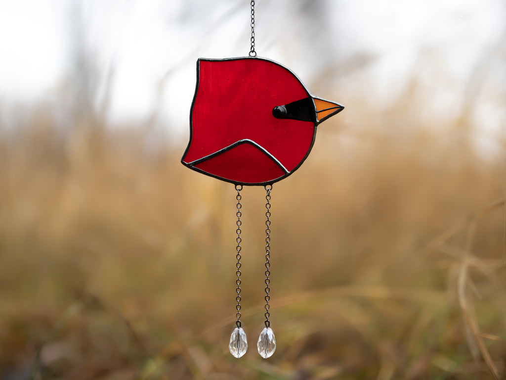 Round Bird Stained Glass
