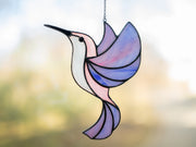 Stained glass Hummingbird suncatcher