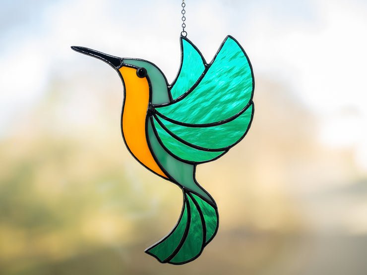 Stained Glass Bird Suncatcher, Choose your color