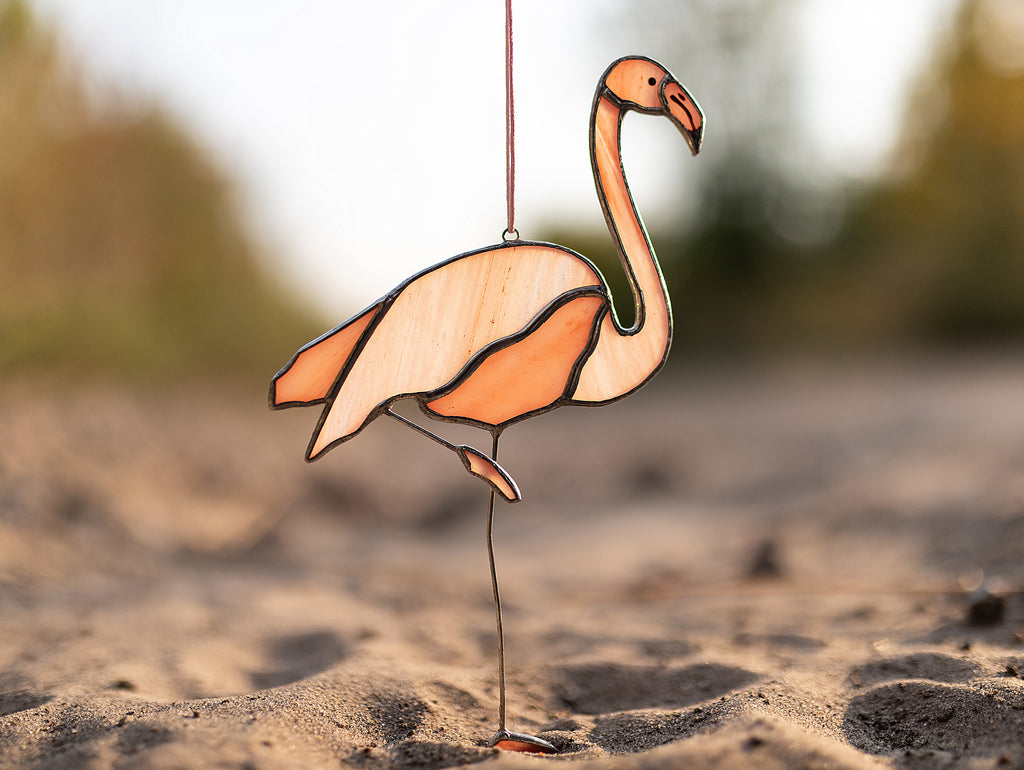 Pink Stained Glass Suncatcher