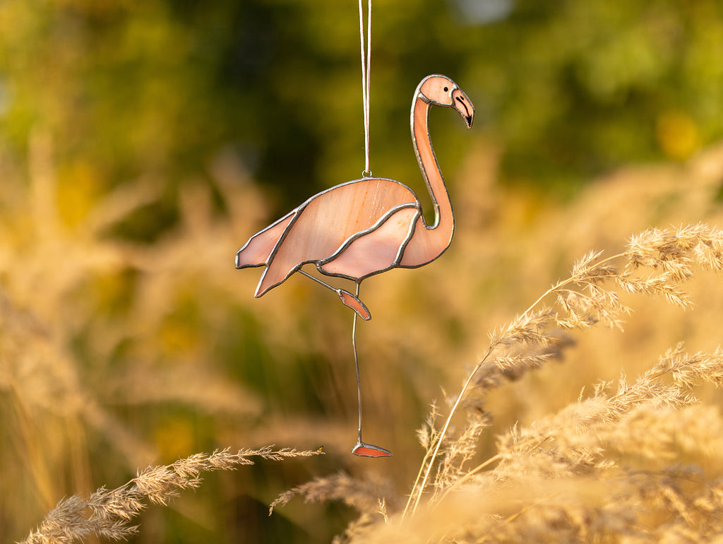 Pink Stained Glass Suncatcher