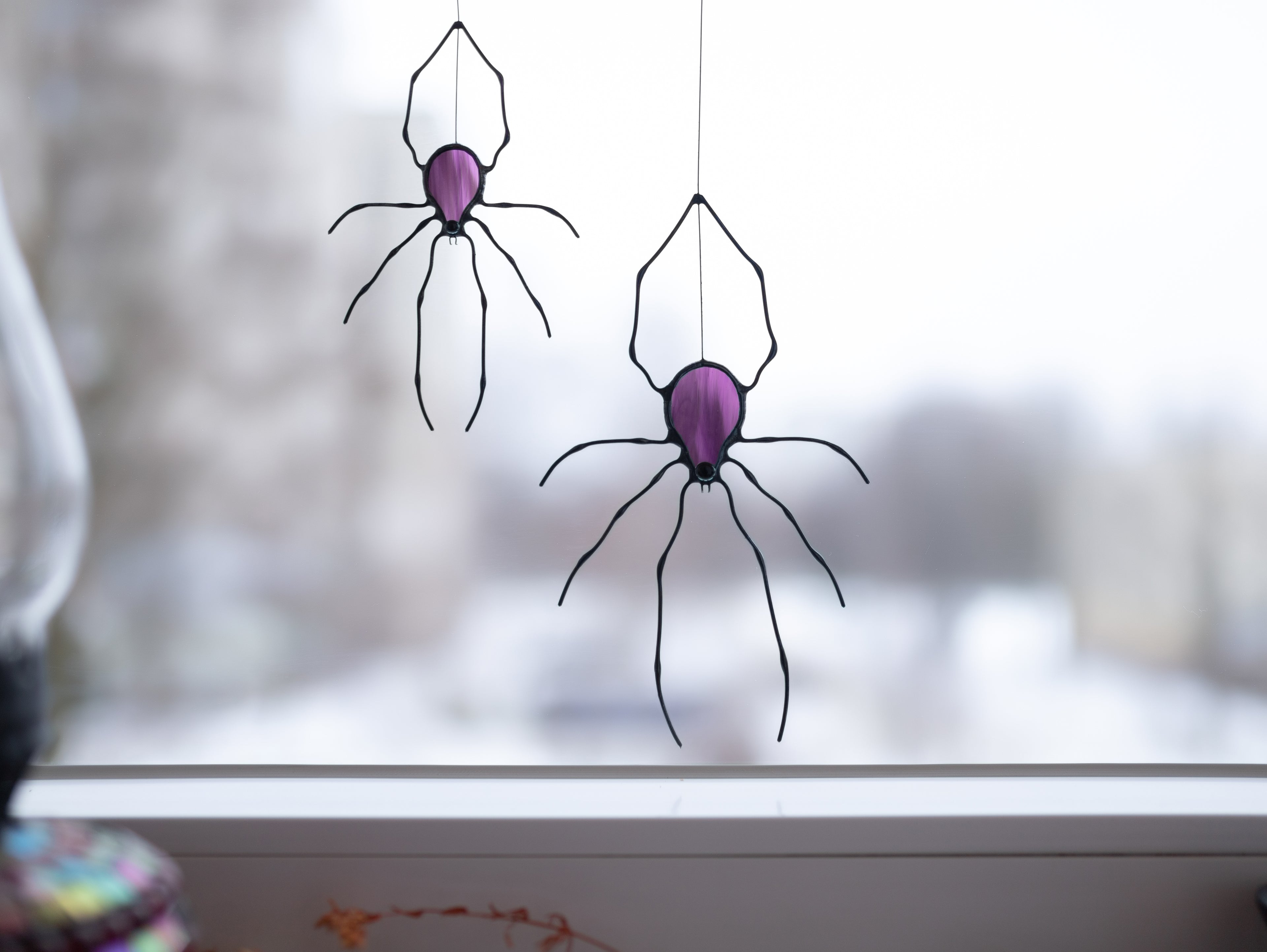 Stained Glass Window Hangings Spider decor