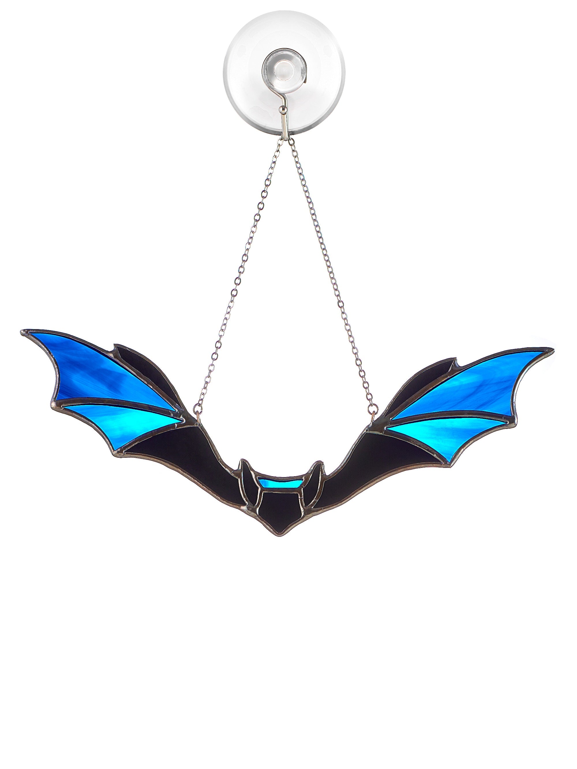 Stained glass bat suncatcher for window hangings