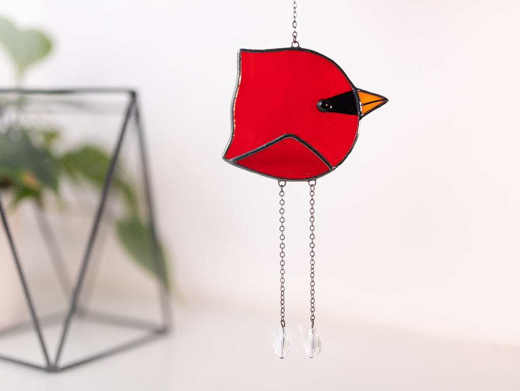 Round Bird Stained Glass