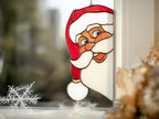 Santa Claus Stained glass Christmas decor