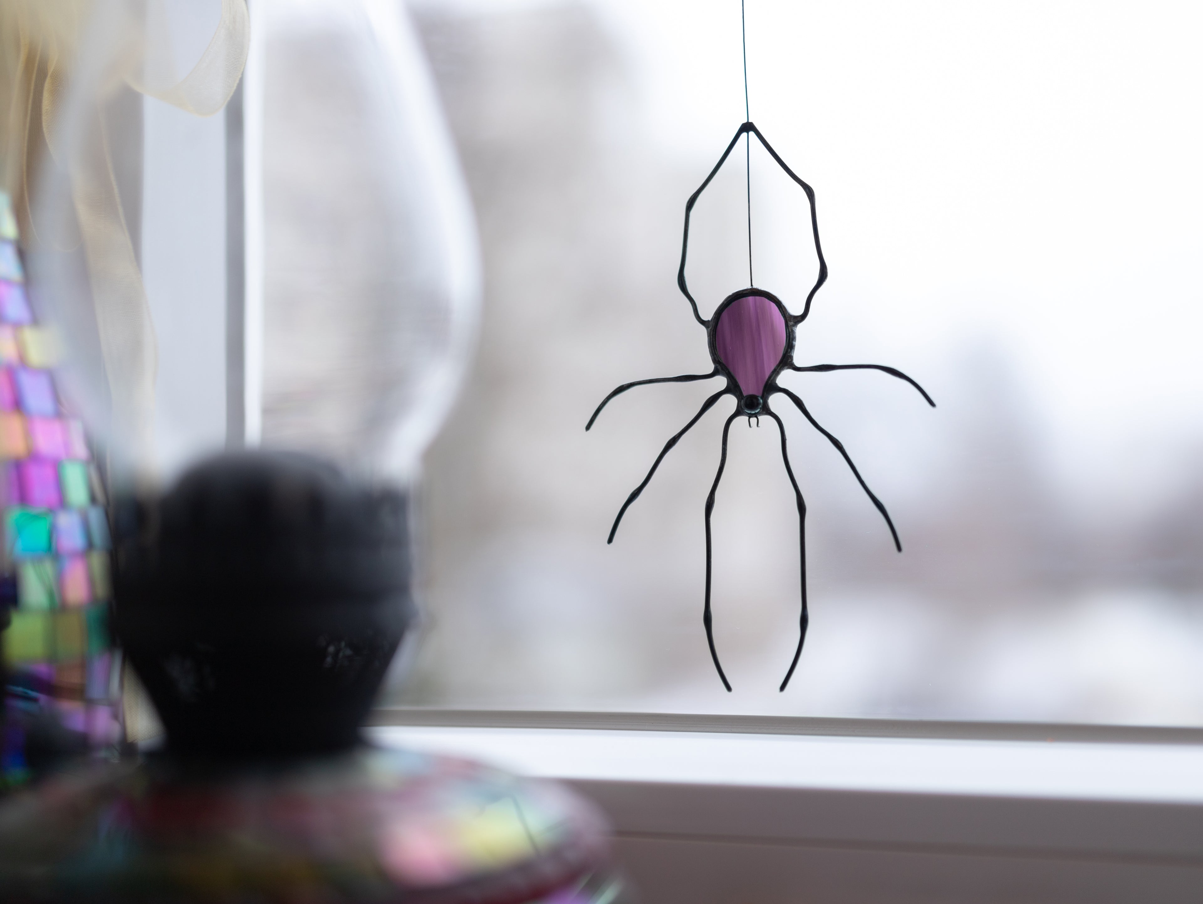 Stained Glass Window Hangings Spider decor