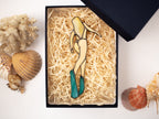 Stained Glass Diving Girl Suncatcher - Unique Beach House Decor