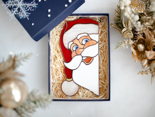 Santa Claus Stained glass Christmas decor