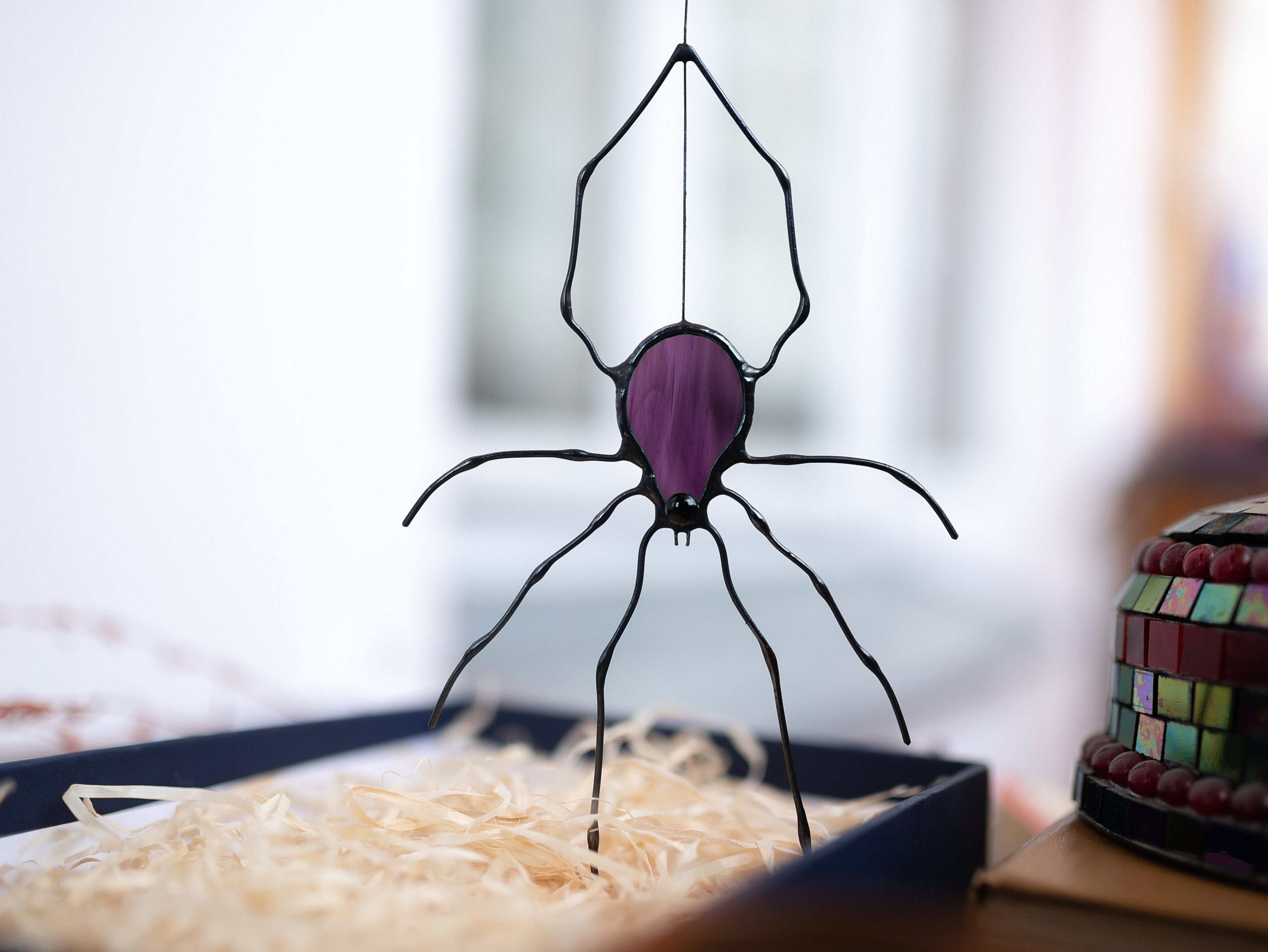 Stained Glass Window Hangings Spider decor