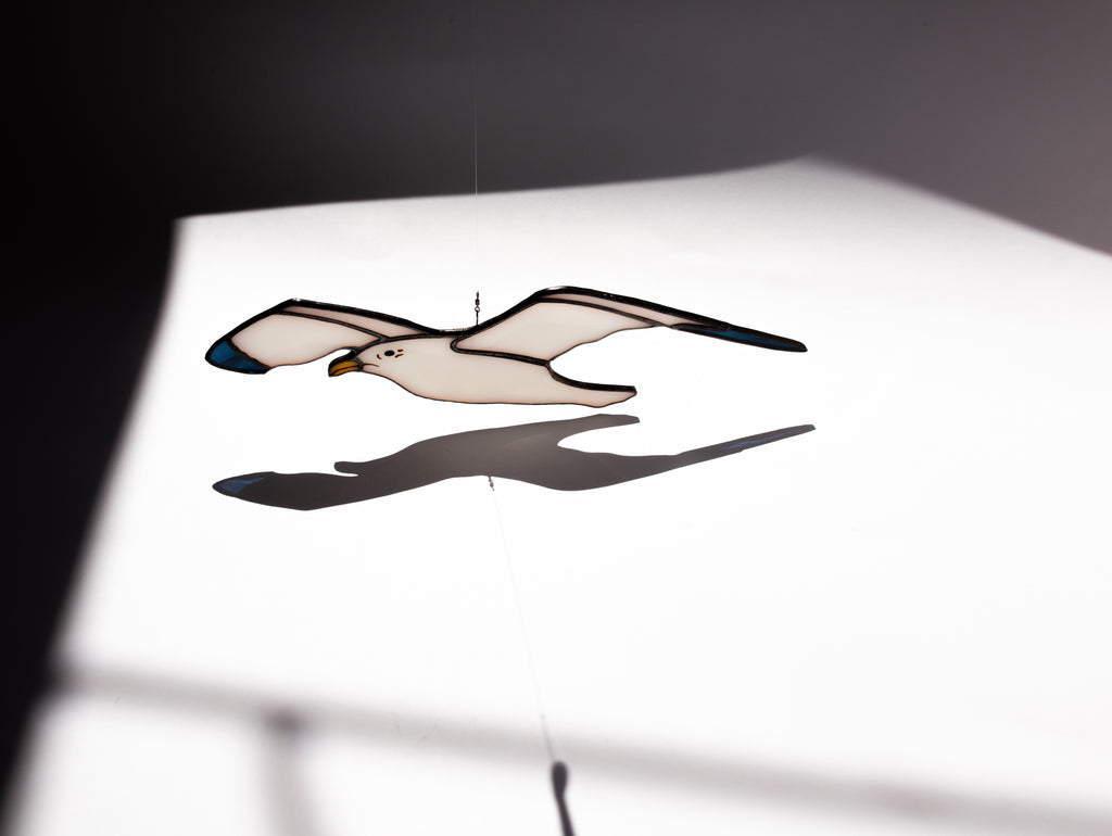 Stained Glass Seagull Suncatcher