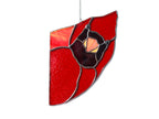 Stained Glass Red Cardinal Suncatcher