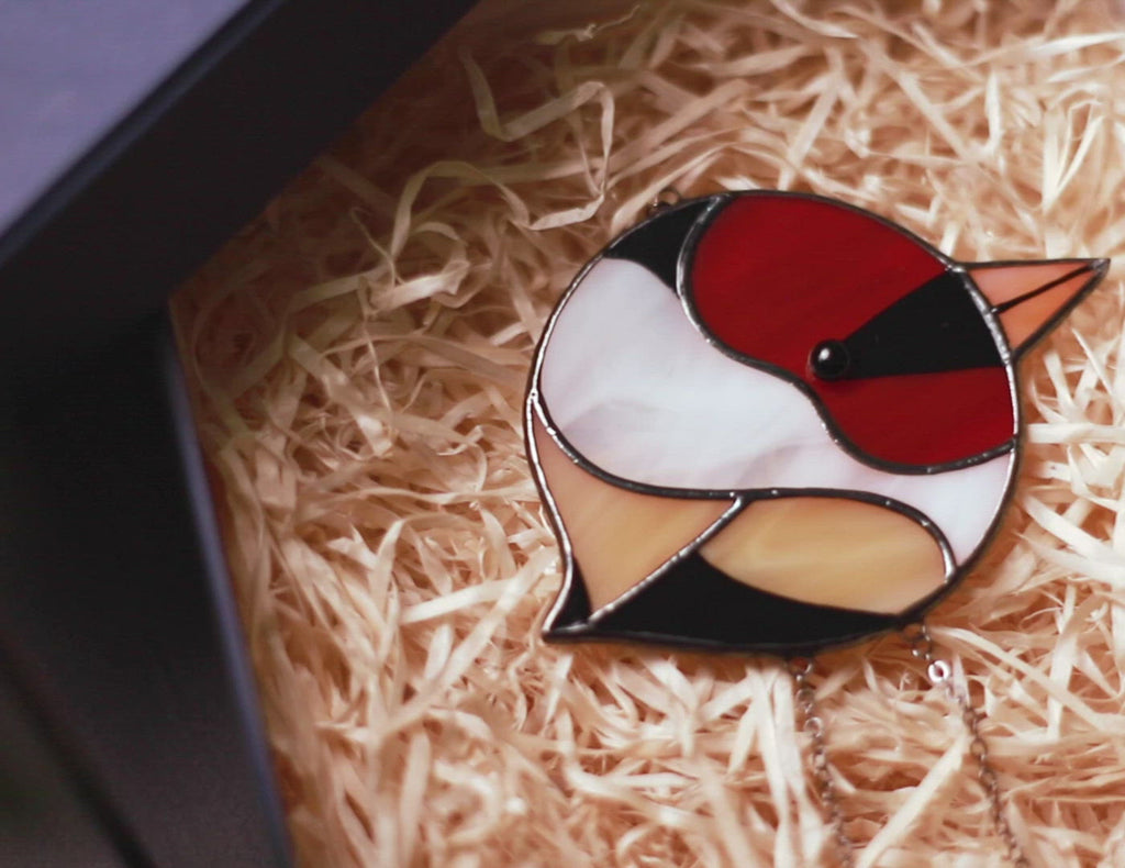 Round Bird Stained Glass