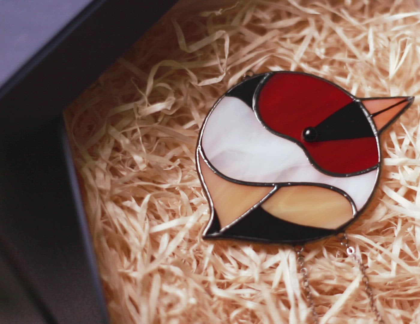 Round Bird Stained Glass