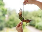 Stained Glass Bat Suncatcher Halloween decor indoor Bat Window hanhgings Horror decor
