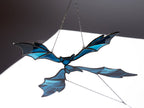 Stained glass bat suncatcher for window hangings