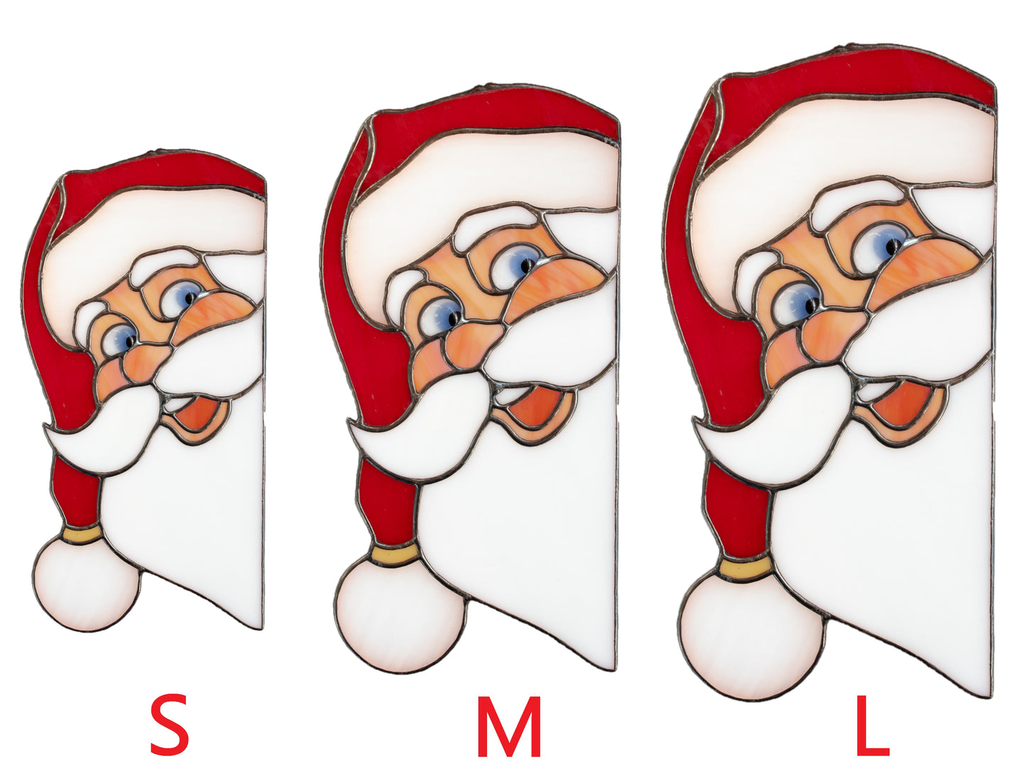 Santa Claus Stained glass Christmas decor
