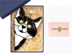 Stained Glass Peeking Cat Suncatcher